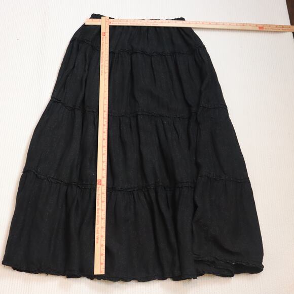CP Shades tiered Maxi Skirt black with sparkle size L - Picture 6 of 8